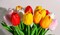 Fake Flowers Tulips Artificial Flower 15pcs Real Touch PU 14" for Spring Easter Home Kitchen Wedding Bouquet Bulk Mother's Gift Day Decorations(Assorted Colors,5)
